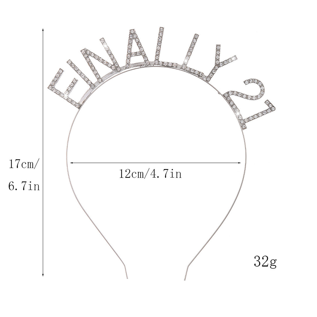 Women's Glittering Hairband with Inscription Bowlift