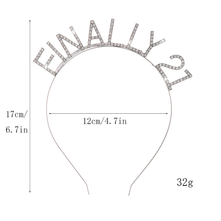 Women's Glittering Hairband with Inscription Bowlift