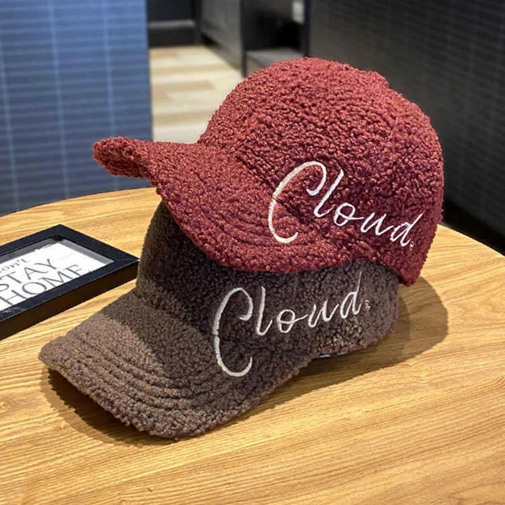 Women's Fluffy Textured Baseball Cap Bowlift