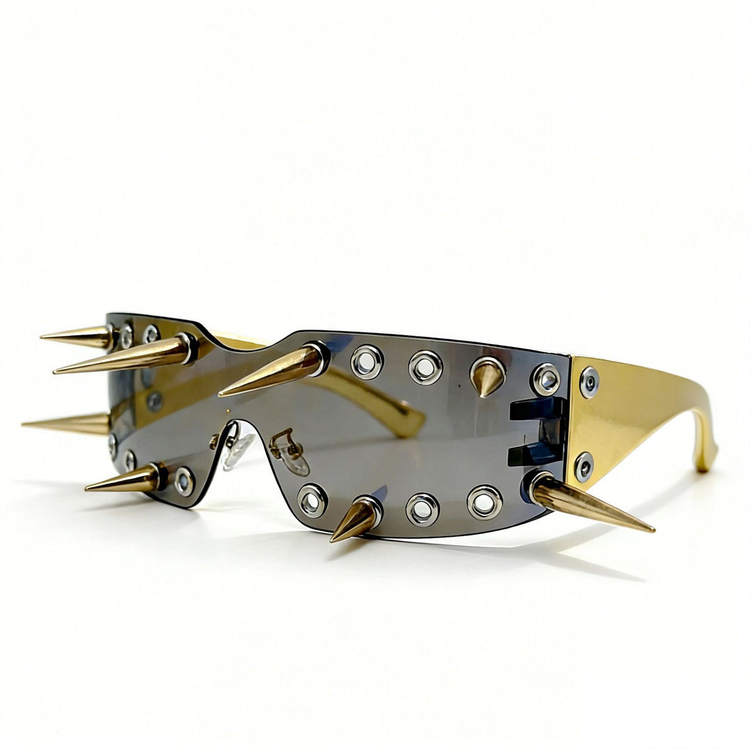 Women's Sporty Sunglasses with Eye-Catching Design and Spikes Bowlift