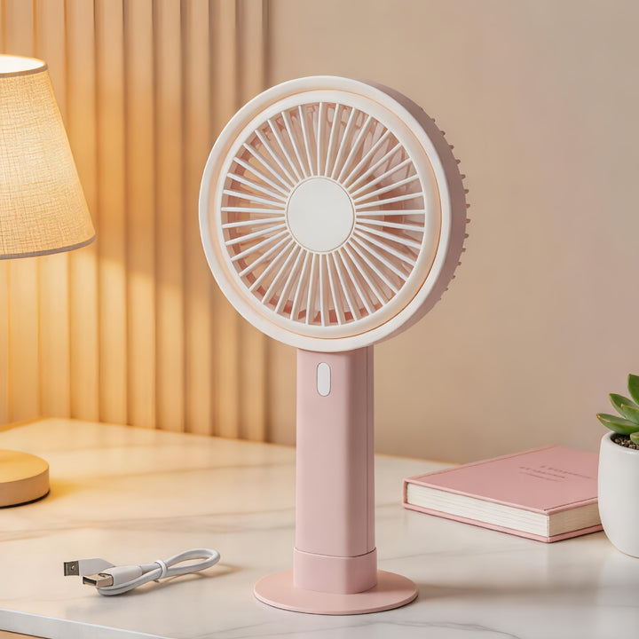 Ladies Portable Table Fan with Elegant Control Bowlift