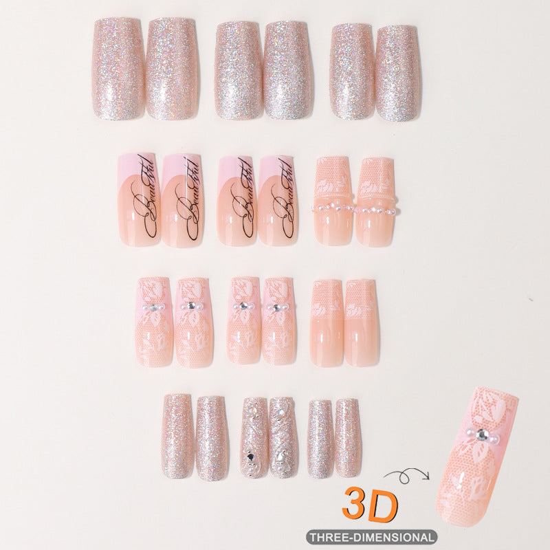 Shimmering Elegant Press-On Nail Tips Bowlift