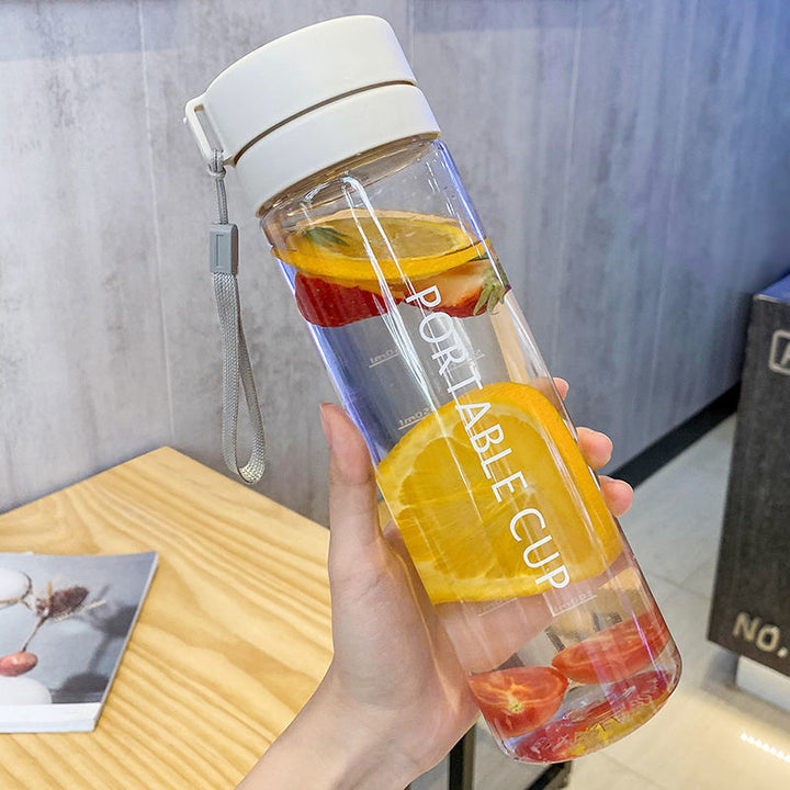 Women's water bottle with innovative lid Bowlift
