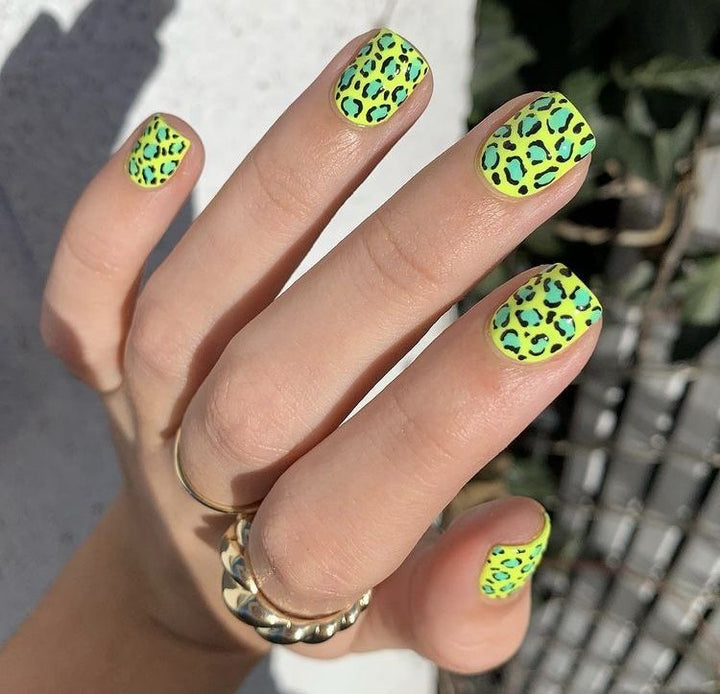 Artificial nails with animal leopard pattern Bowlift