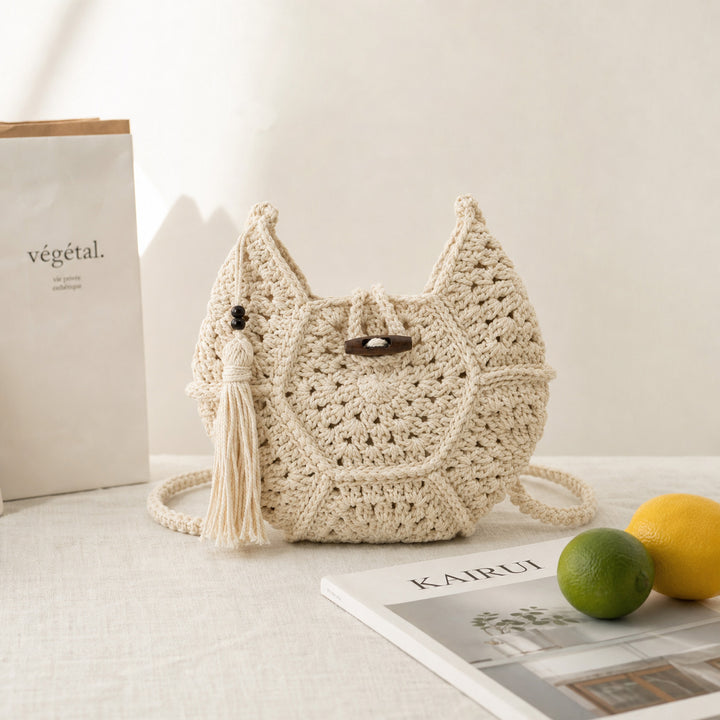 Hand-knotted shoulder bag Bowlift
