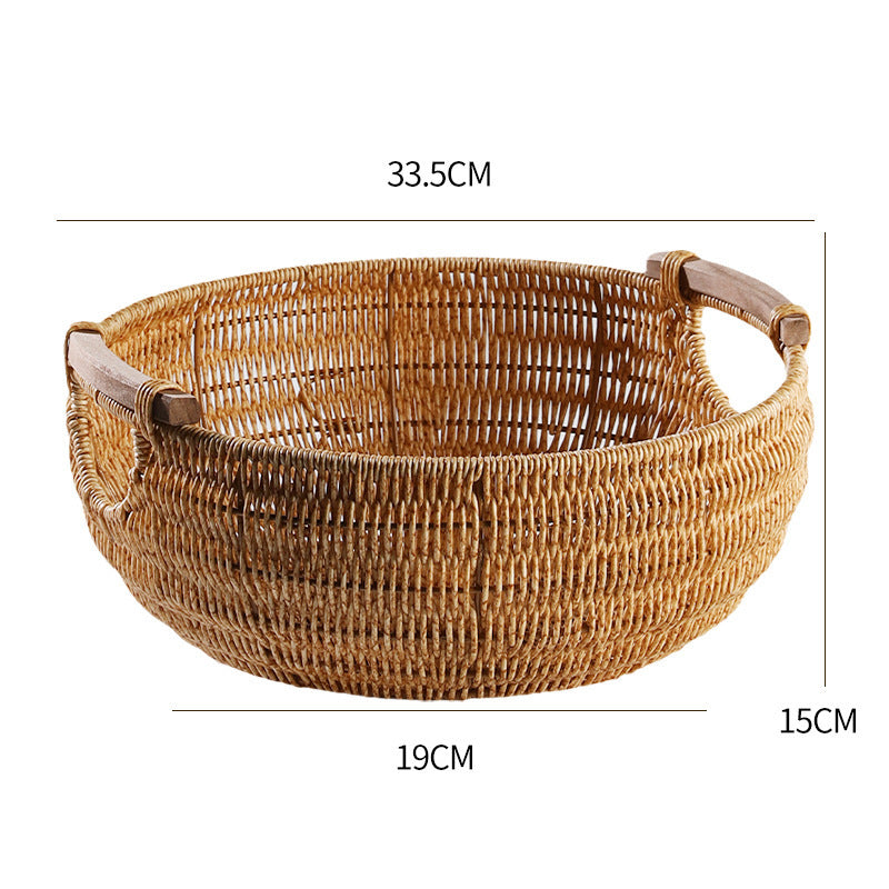 Handcrafted Wicker Storage Basket Bowlift