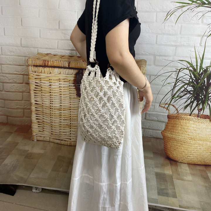 Macrame net bag Bowlift