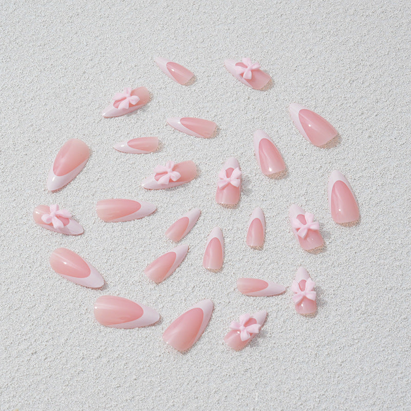 Nail art set with playful bow accents Bowlift