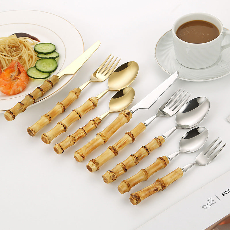 Bamboo Handle Salad Fork Bowlift