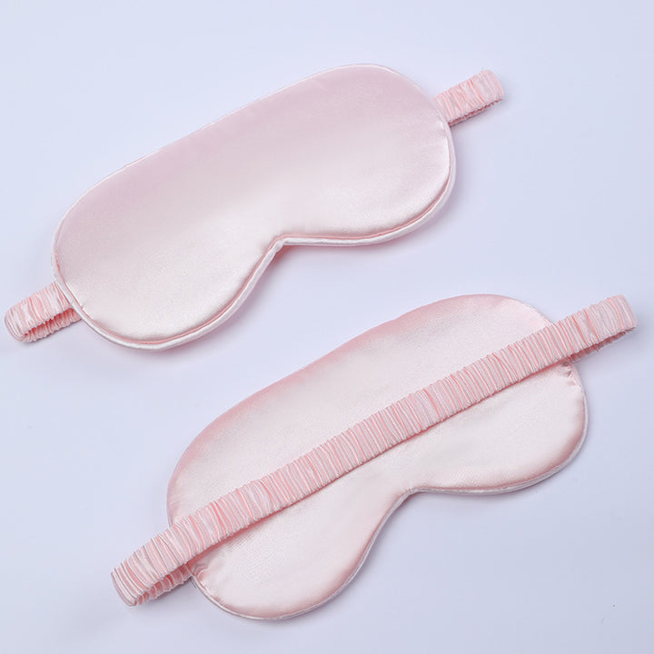 Women's nano silk sleep mask with padded eye area, adjustable elastic band, and storage pouch Bowlift