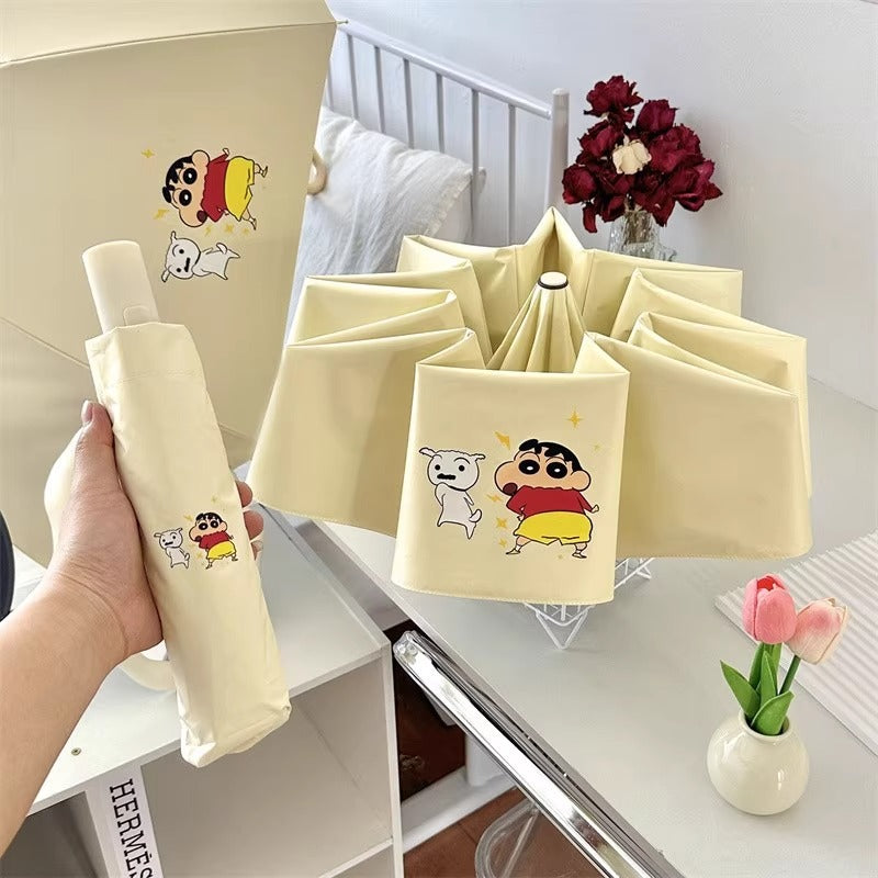 Women's folding umbrella with creative character design Bowlift