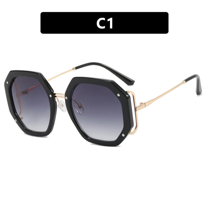 Ladies stylish octagonal sunglasses with UV protection and elegant frame Bowlift