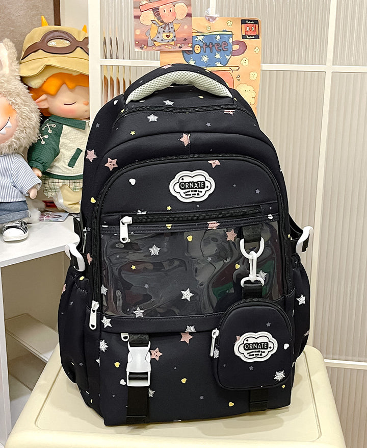 Stylish Star-Patterned School Backpack Bowlift