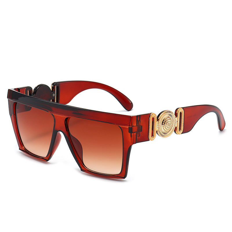 Oversized Geometric Block Sunglasses