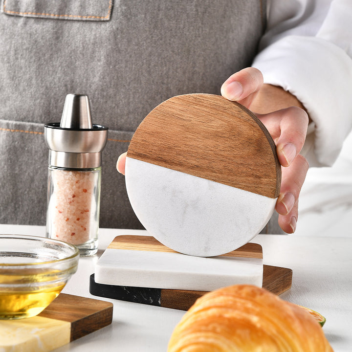 High-quality serving board made of wood and concrete Bowlift