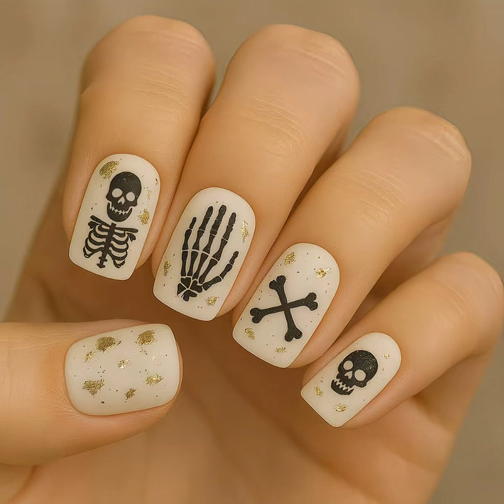 Creative Skeleton Nail Art Design Bowlift