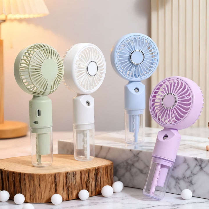 Ladies portable hand fan with spray function Bowlift