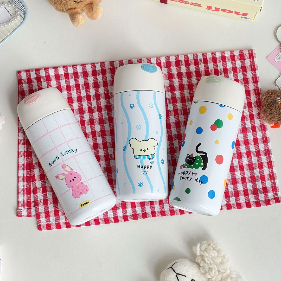 Women Insulated Water Bottle with Playful Animal Design Bowlift