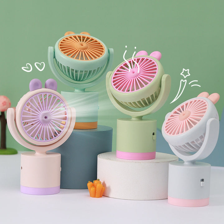 Ladies Portable Handheld Fan in Playful Animal Design Bowlift