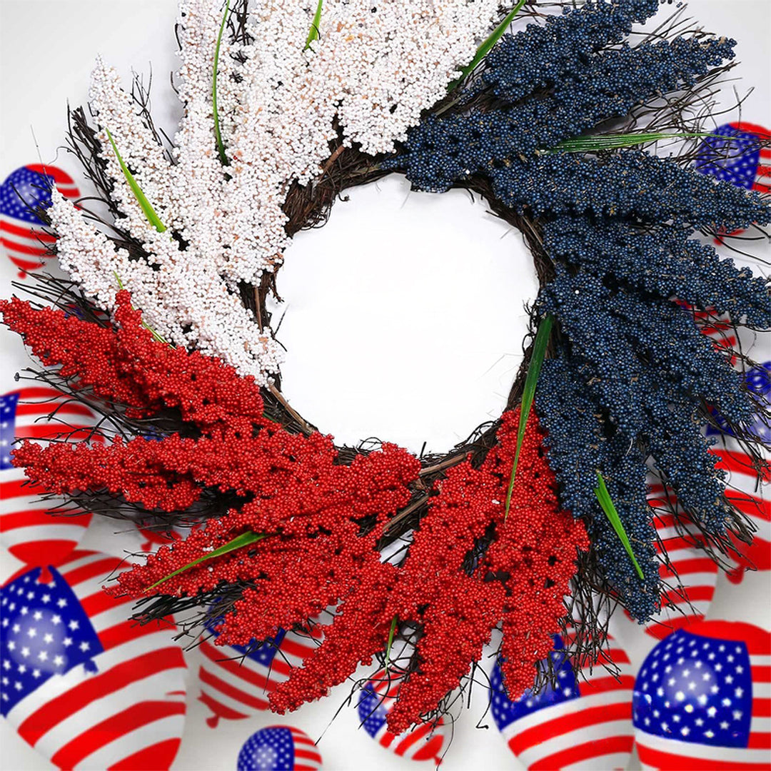 Unisex hanging floral swag with large bow and artificial berry branches Bowlift