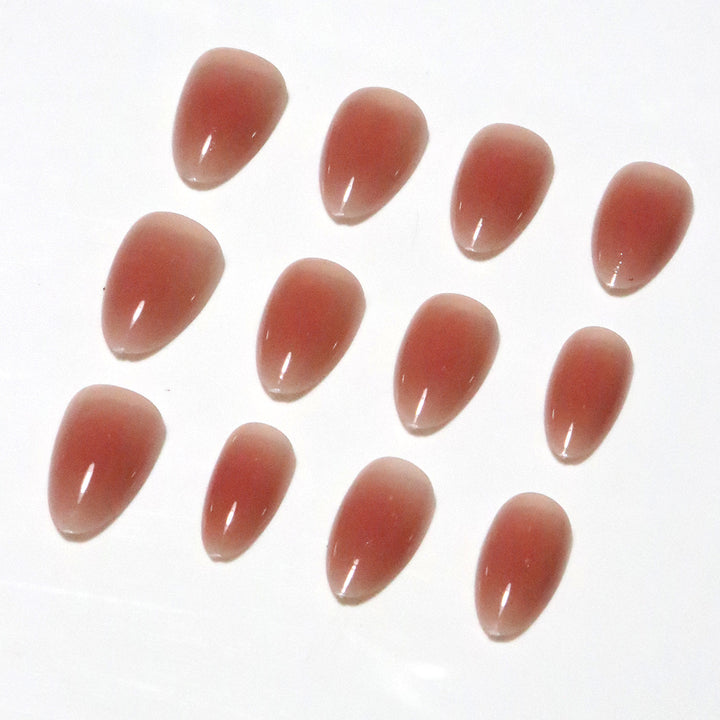Glossy Ombre Almond-Shaped Nail Tips Bowlift