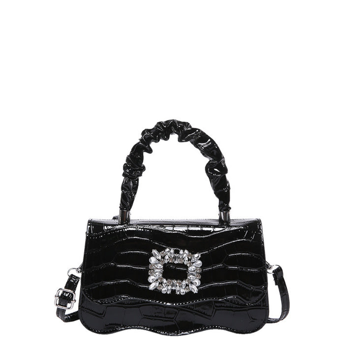 Glamorous Crocodile Texture Evening Handbag Bowlift