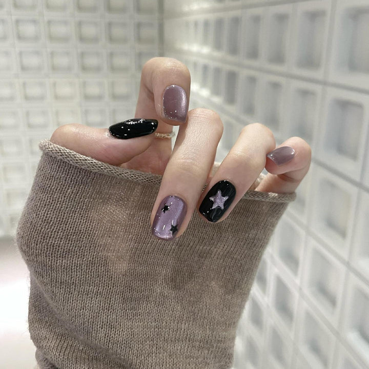 Stylish Star Design Artificial Nails Bowlift