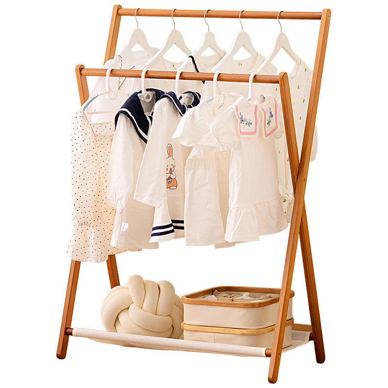 Designer laundry rack with foldable frame and practical shelf Bowlift