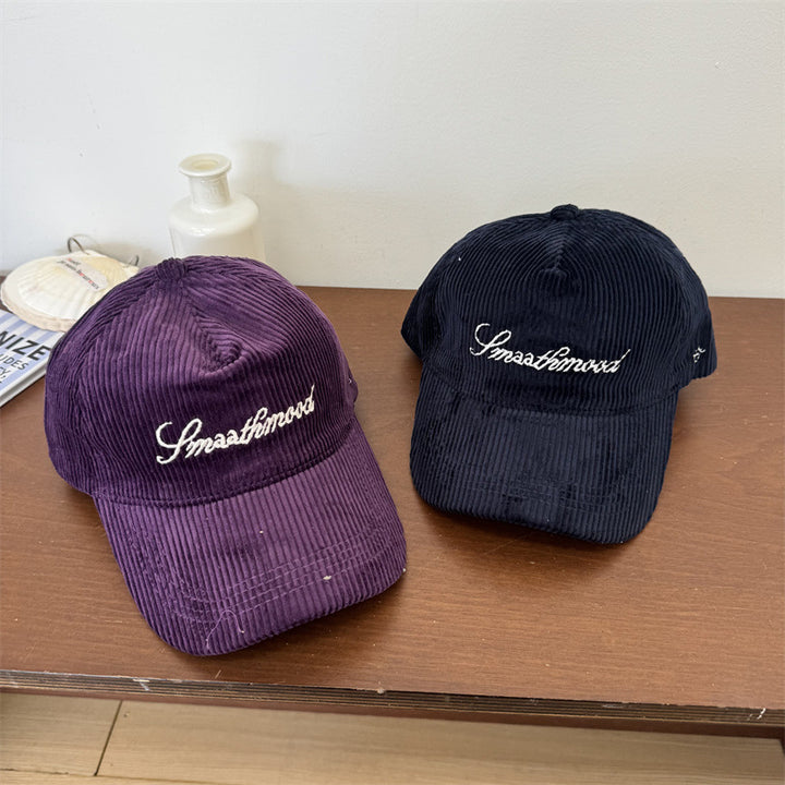 Women's Velvety Textured Baseball Cap Bowlift