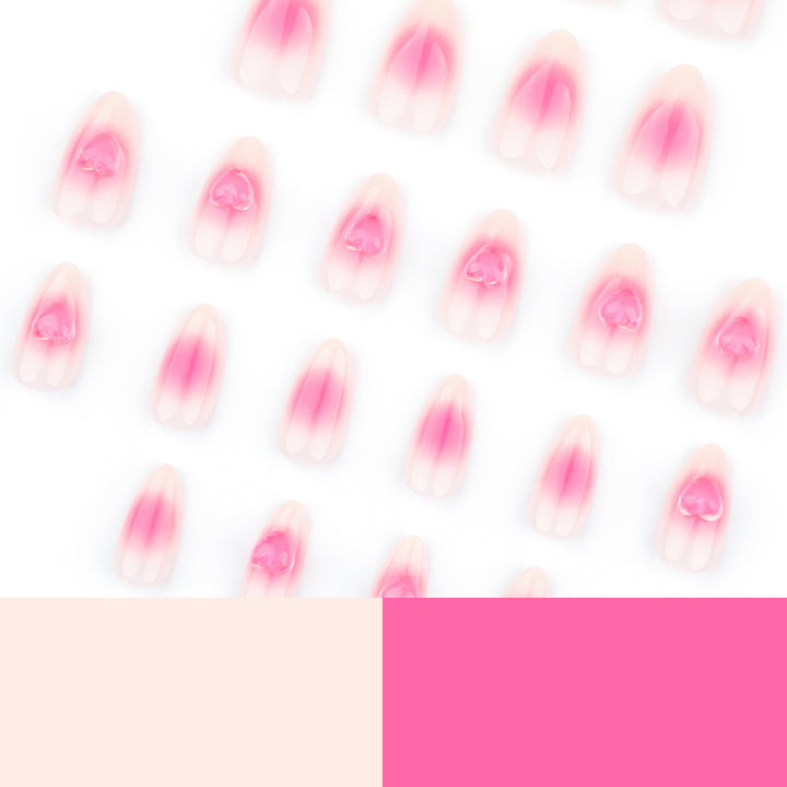 Artistic Nail Extensions with Rose Design Bowlift