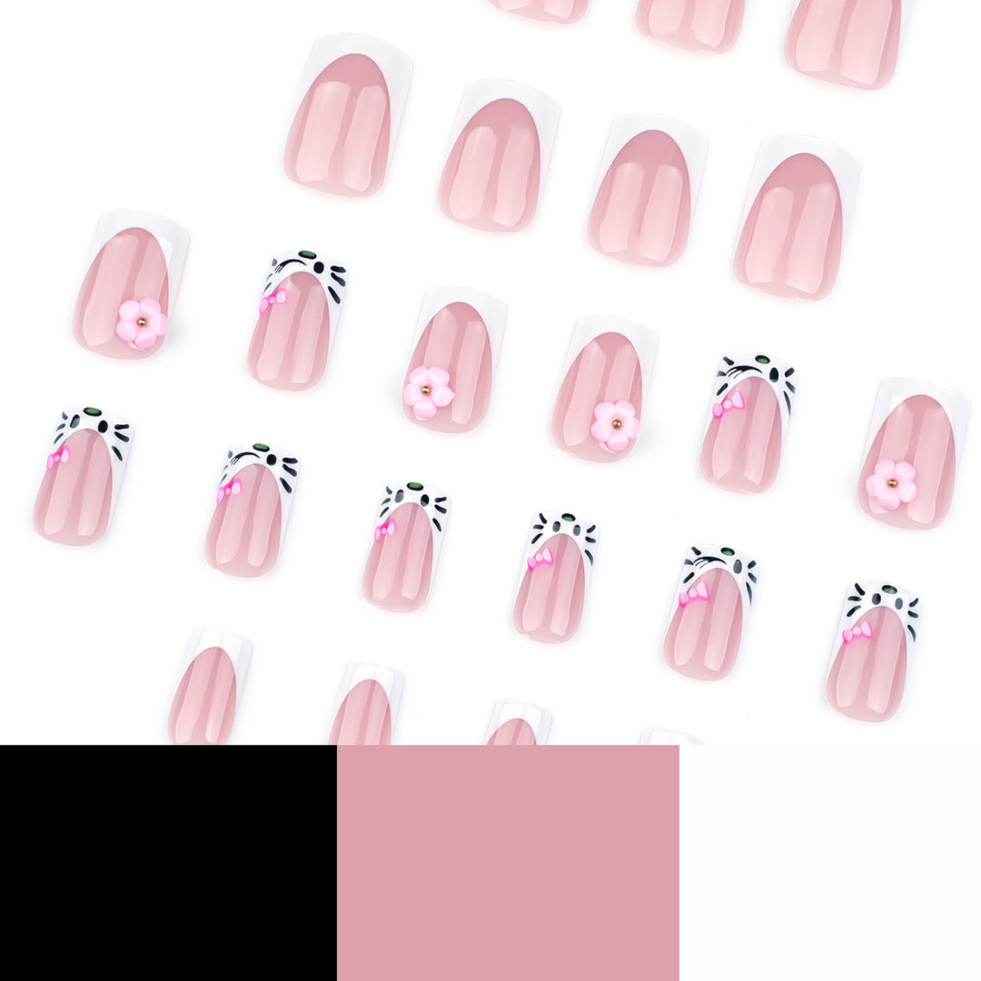 Artful Nail Art with Floral and Detail Decoration Bowlift