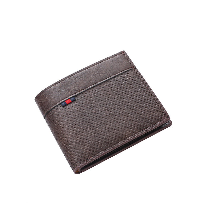 Textured Bi-Fold Wallet Bowlift