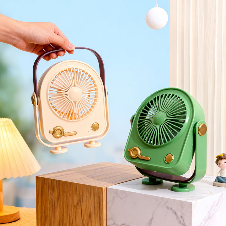 Ladies Portable Mini Fan in Retro Design Bowlift