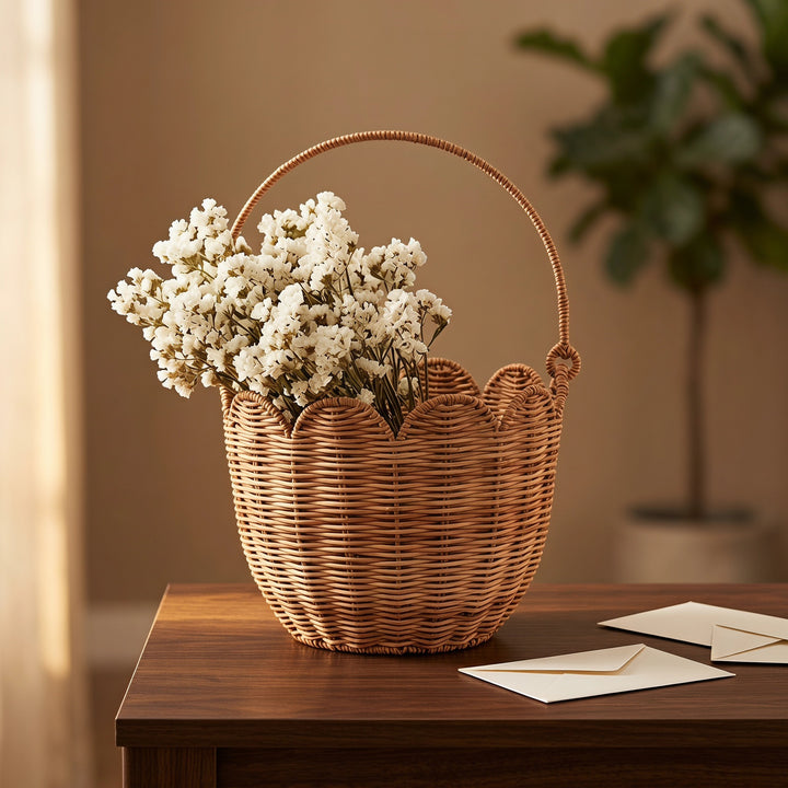 Handmade storage basket for dolls Bowlift