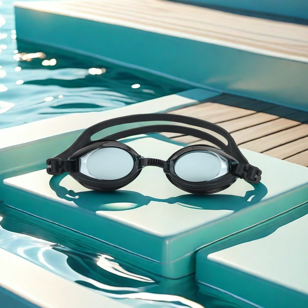 Swim goggles with scratch-resistant lenses and adjustable headstrap Bowlift