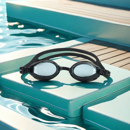 Swim goggles with scratch-resistant lenses and adjustable headstrap Bowlift