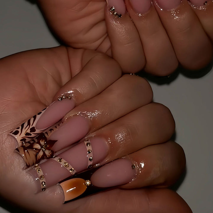 Elegant Acrylic Press-On Nail Art Set Bowlift