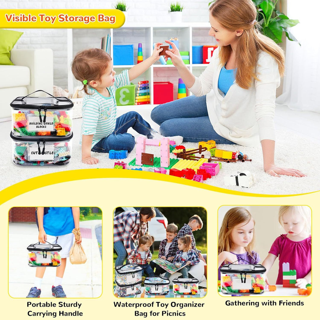 Transparent Storage Organizer for Building Blocks Bowlift