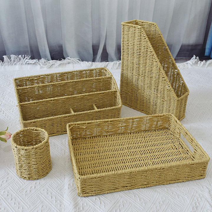 Elegant Woven Storage Tray Bowlift
