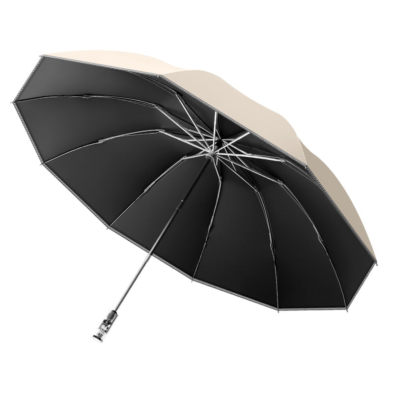 Women's automatic UV protection folding umbrella with compact design and ergonomic grip Bowlift
