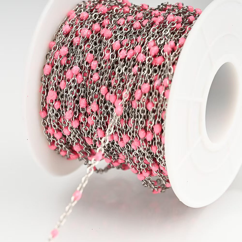 Delicate Beaded Chain Necklace Bowlift