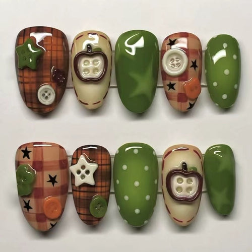 Artistic Decorative Press-On Nails Bowlift