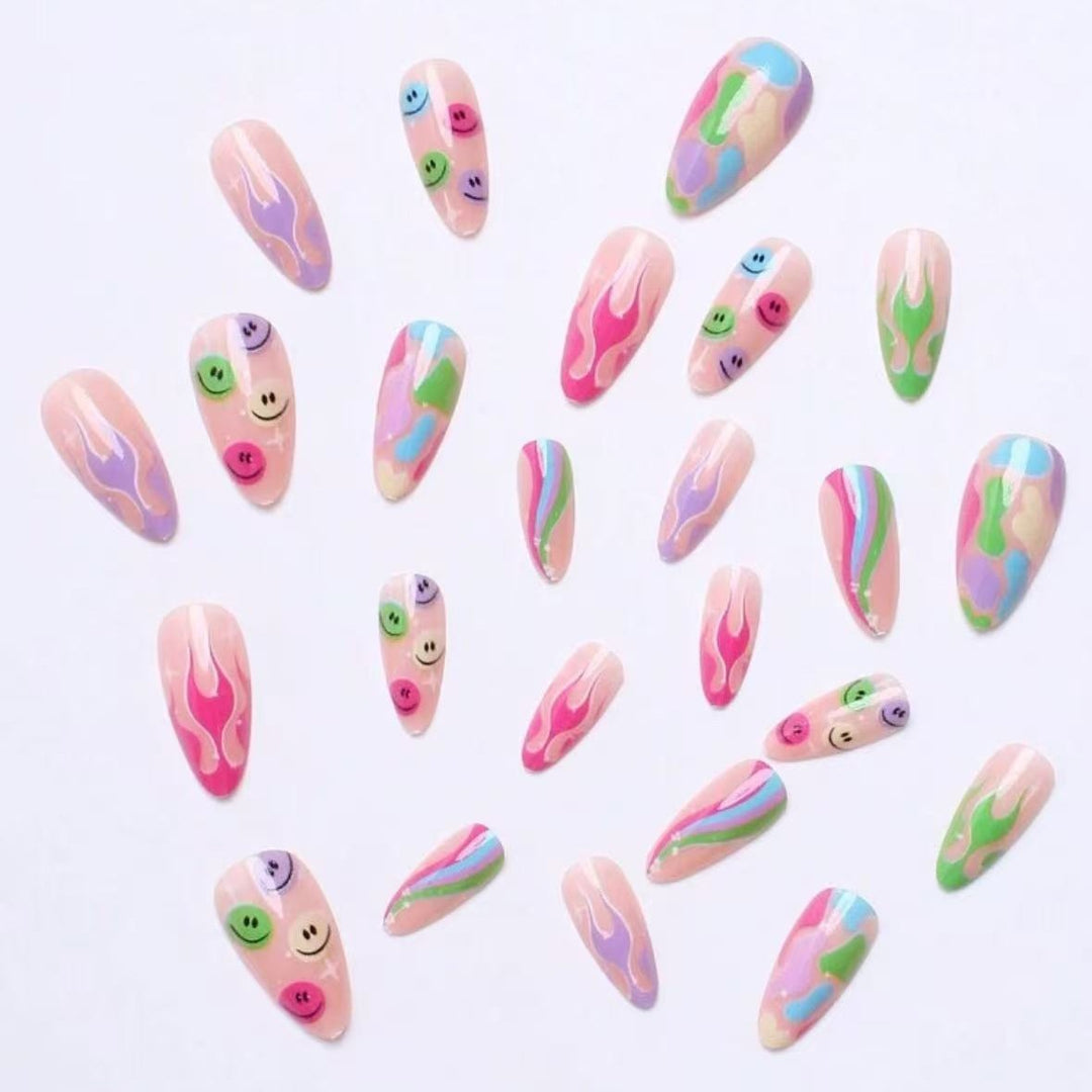 Creative Nail Art Set with Playful 3D Designs Bowlift