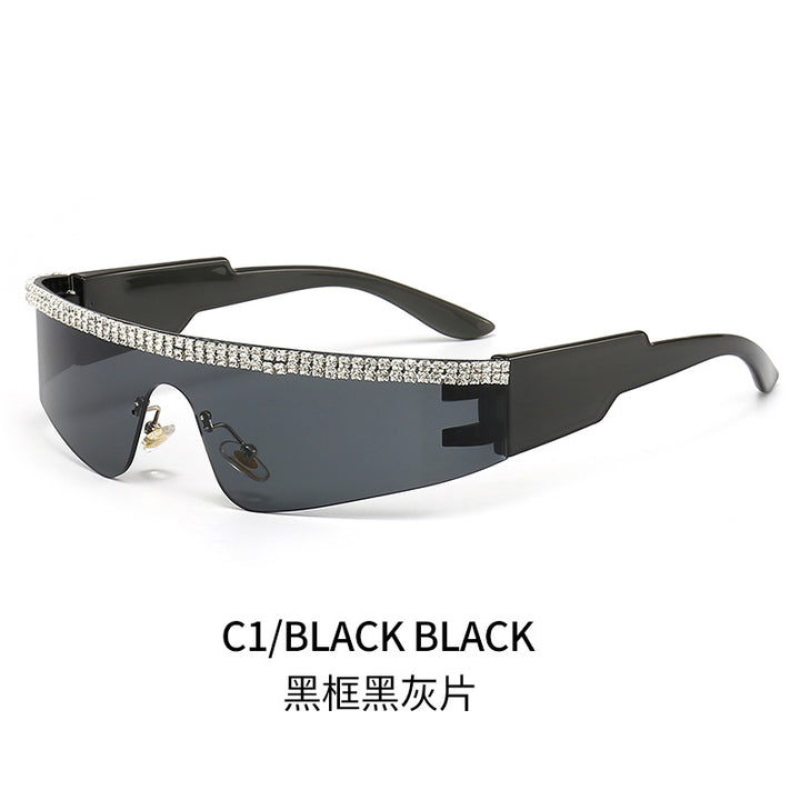 Women's Fashion Glamour Sunglasses with Rhinestone-Embellished Frame Bowlift