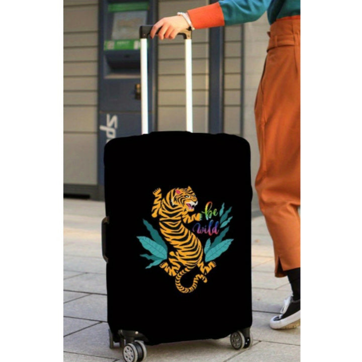 Women's Hardshell Travel Suitcase with Individual Tiger Design Bowlift