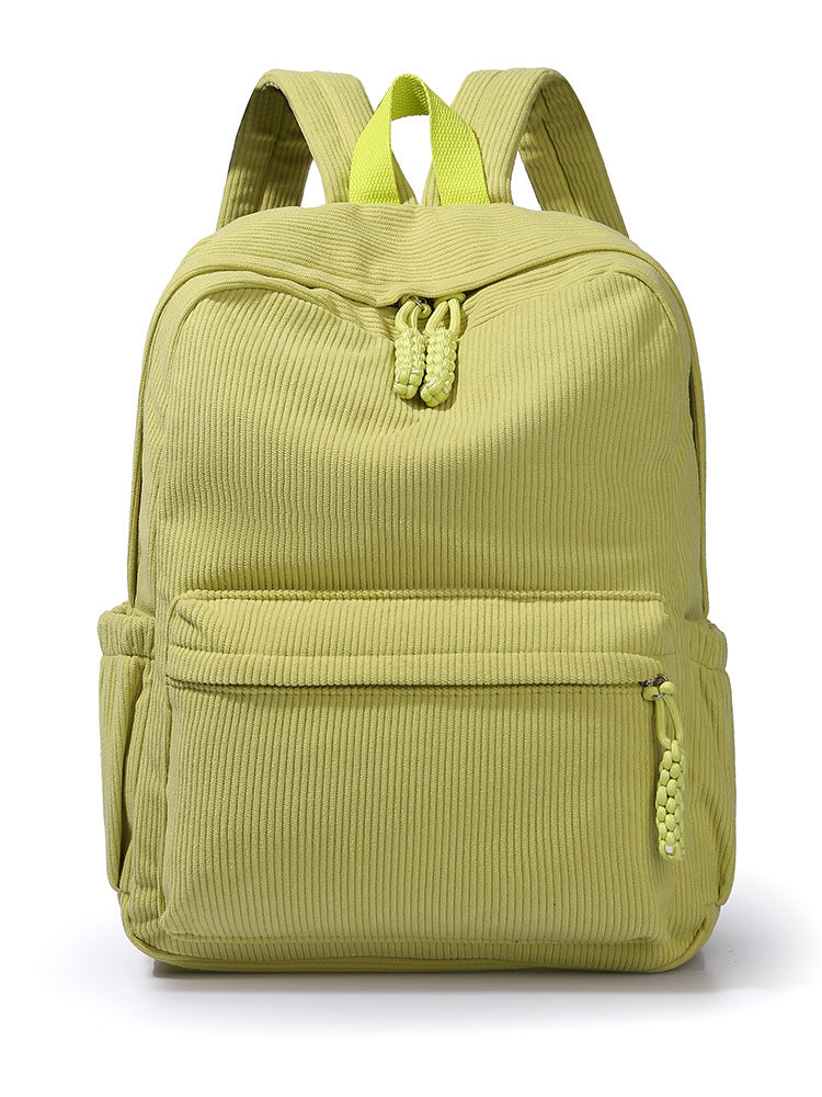 Casual Corduroy Backpack Bowlift