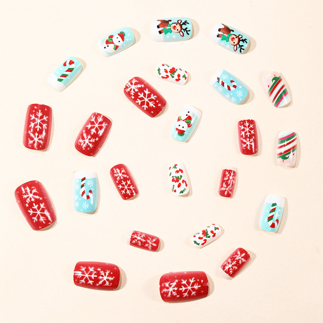 Artistic Christmas-Themed 3D Nail Art Extensions Bowlift