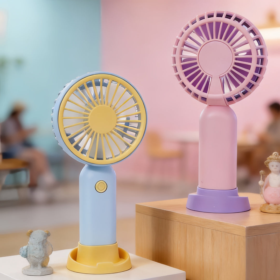 Portable USB Handheld Fan with Continuously Adjustable Air Strength Bowlift