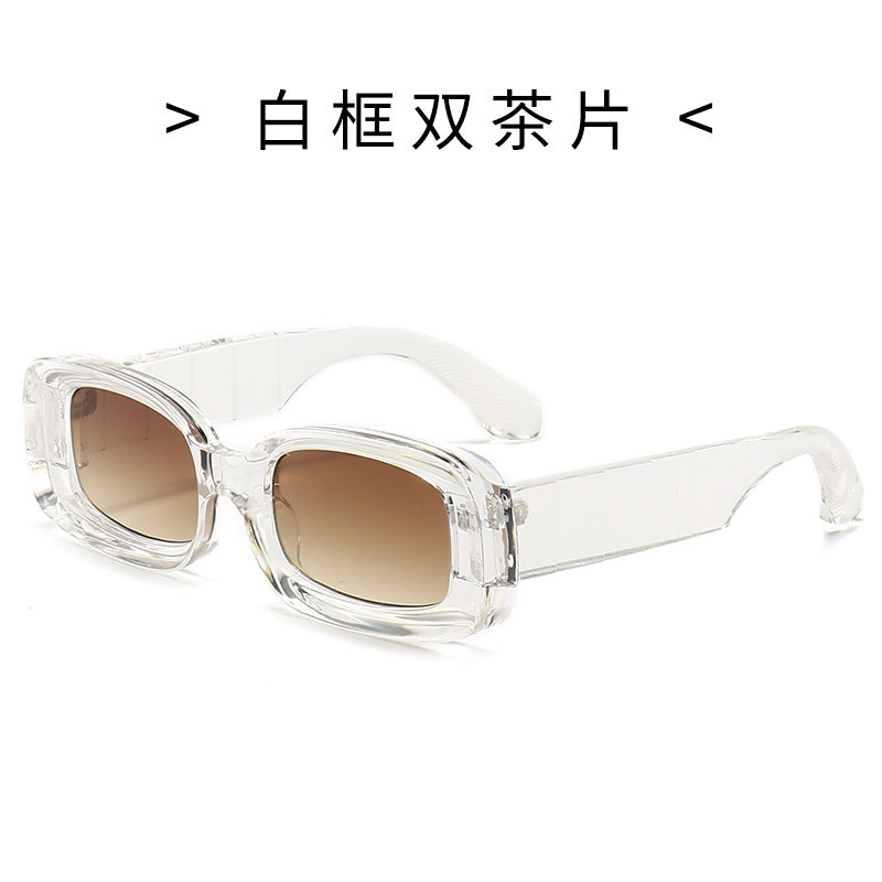 Women's Square Sunglasses with Transparent Frame Bowlift