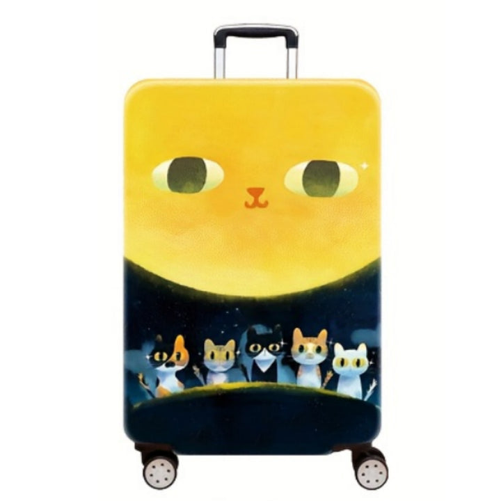 Women's Hard Shell Suitcase with Charming Cat Design Bowlift
